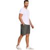 imageCOOFANDY Mens Cargo Shorts Elastic Waist Relaxed Fit Cotton Casual Outdoor Lightweight Work Shorts with Multi PocketsGrey