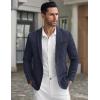 imageCOOFANDY Mens Casual Blazer Suit Jackets Slim Fit One Button Business Sport Coats2  Blue