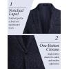 imageCOOFANDY Mens Casual Blazer Suit Jackets Slim Fit One Button Business Sport Coats2  Blue