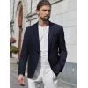 imageCOOFANDY Mens Casual Blazer Suit Jackets Slim Fit One Button Business Sport Coats2  Blue