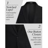 imageCOOFANDY Mens Casual Blazer Suit Jackets Slim Fit One Button Business Sport Coats2  Dark Black