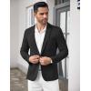 imageCOOFANDY Mens Casual Blazer Suit Jackets Slim Fit One Button Business Sport Coats2  Dark Black
