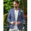 imageCOOFANDY Mens Casual Blazer Suit Jackets Slim Fit One Button Business Sport Coats2  Dark Blue