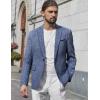 imageCOOFANDY Mens Casual Blazer Suit Jackets Slim Fit One Button Business Sport Coats2  Dark Blue