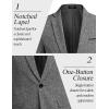 imageCOOFANDY Mens Casual Blazer Suit Jackets Slim Fit One Button Business Sport Coats2  Grey