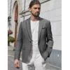 imageCOOFANDY Mens Casual Blazer Suit Jackets Slim Fit One Button Business Sport Coats2  Grey