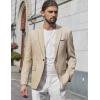 imageCOOFANDY Mens Casual Blazer Suit Jackets Slim Fit One Button Business Sport Coats2  Khaki