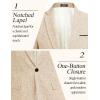 imageCOOFANDY Mens Casual Blazer Suit Jackets Slim Fit One Button Business Sport Coats2  Khaki