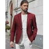 imageCOOFANDY Mens Casual Blazer Suit Jackets Slim Fit One Button Business Sport Coats2  Wine Red