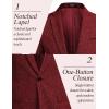 imageCOOFANDY Mens Casual Blazer Suit Jackets Slim Fit One Button Business Sport Coats2  Wine Red