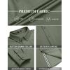 imageCOOFANDY Mens Casual Button Down Shirt Untucked Long Sleeve Stretch Denim Dress ShirtArmy Green