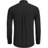 imageCOOFANDY Mens Casual Button Down Shirt Untucked Long Sleeve Stretch Denim Dress ShirtBlack