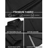 imageCOOFANDY Mens Casual Button Down Shirt Untucked Long Sleeve Stretch Denim Dress ShirtBlack