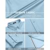 imageCOOFANDY Mens Casual Button Down Shirt Untucked Long Sleeve Stretch Denim Dress ShirtClear Blue