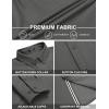imageCOOFANDY Mens Casual Button Down Shirt Untucked Long Sleeve Stretch Denim Dress ShirtDark Grey