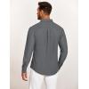 imageCOOFANDY Mens Casual Button Down Shirt Untucked Long Sleeve Stretch Denim Dress ShirtGrey