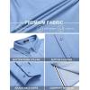 imageCOOFANDY Mens Casual Button Down Shirt Untucked Long Sleeve Stretch Denim Dress ShirtLight Blue