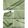 imageCOOFANDY Mens Casual Button Down Shirt Untucked Long Sleeve Stretch Denim Dress ShirtLight Green