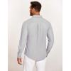 imageCOOFANDY Mens Casual Button Down Shirt Untucked Long Sleeve Stretch Denim Dress ShirtLight Grey