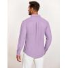 imageCOOFANDY Mens Casual Button Down Shirt Untucked Long Sleeve Stretch Denim Dress ShirtLight Purple