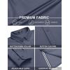 imageCOOFANDY Mens Casual Button Down Shirt Untucked Long Sleeve Stretch Denim Dress ShirtNavy Blue