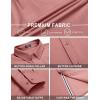 imageCOOFANDY Mens Casual Button Down Shirt Untucked Long Sleeve Stretch Denim Dress ShirtPink