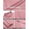 imageCOOFANDY Mens Casual Button Down Shirt Untucked Long Sleeve Stretch Denim Dress ShirtPurple Red