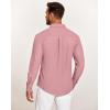 imageCOOFANDY Mens Casual Button Down Shirt Untucked Long Sleeve Stretch Denim Dress ShirtPurple Red