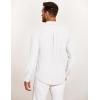 imageCOOFANDY Mens Casual Button Down Shirt Untucked Long Sleeve Stretch Denim Dress ShirtWhite