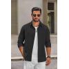 imageCOOFANDY Mens Casual Button Down Shirts Long Sleeve Regualar Fit Dress Shirt Oxford Shirts for MenBlack