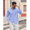 imageCOOFANDY Mens Casual Button Down Shirts Long Sleeve Regualar Fit Dress Shirt Oxford Shirts for MenBlue