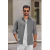 imageCOOFANDY Mens Casual Button Down Shirts Long Sleeve Regualar Fit Dress Shirt Oxford Shirts for MenDark Grey