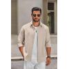 imageCOOFANDY Mens Casual Button Down Shirts Long Sleeve Regualar Fit Dress Shirt Oxford Shirts for MenKhaki