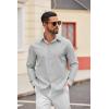 imageCOOFANDY Mens Casual Button Down Shirts Long Sleeve Regualar Fit Dress Shirt Oxford Shirts for MenLight Grey
