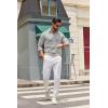imageCOOFANDY Mens Casual Button Down Shirts Long Sleeve Regualar Fit Dress Shirt Oxford Shirts for MenLight Grey