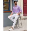 imageCOOFANDY Mens Casual Button Down Shirts Long Sleeve Regualar Fit Dress Shirt Oxford Shirts for MenLight Purple