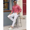 imageCOOFANDY Mens Casual Button Down Shirts Long Sleeve Regualar Fit Dress Shirt Oxford Shirts for MenRed