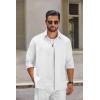 imageCOOFANDY Mens Casual Button Down Shirts Long Sleeve Regualar Fit Dress Shirt Oxford Shirts for MenWhite