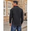 imageCOOFANDY Mens Casual Button Down Work Shirts Untucked Long Sleeve Woven Shirt with PocketsBlack