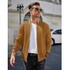 imageCOOFANDY Mens Casual Jacket Lightweight Waffle Bomber Sweatshirt Sweater Jacket Zip Up Varsity CoatLight Brown