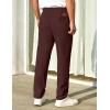 imageCOOFANDY Mens Casual Pants Elastic Waist Chino Pants Lightweight Drawstring Pants with PocketsWine Red