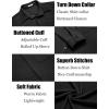 imageCOOFANDY Mens Casual Shirt Long Sleeve Button Down Lightweight Flannel ShirtsBlack
