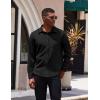 imageCOOFANDY Mens Casual Shirt Long Sleeve Button Down Lightweight Flannel ShirtsBlack