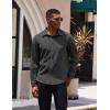 imageCOOFANDY Mens Casual Shirt Long Sleeve Button Down Lightweight Flannel ShirtsDark Grey
