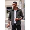 imageCOOFANDY Mens Casual Shirt Long Sleeve Button Down Lightweight Flannel ShirtsDark Grey