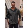 imageCOOFANDY Mens Casual Shirt Long Sleeve Button Down Lightweight Flannel ShirtsDark Grey