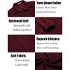imageCOOFANDY Mens Casual Shirt Long Sleeve Button Down Lightweight Flannel ShirtsDark Red