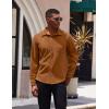 imageCOOFANDY Mens Casual Shirt Long Sleeve Button Down Lightweight Flannel ShirtsLight Brown