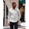 imageCOOFANDY Mens Casual Shirt Long Sleeve Button Down Lightweight Flannel ShirtsWhite