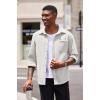 imageCOOFANDY Mens Casual Shirt Long Sleeve Button Down Lightweight Flannel ShirtsWhite